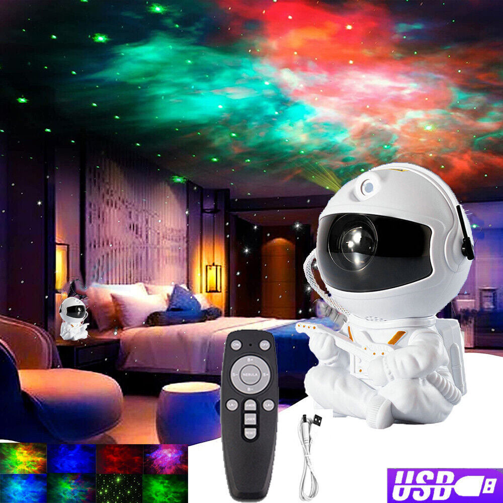Astronaut Starry Star Galaxy Projector Night Lights Space Nebula Gift W/Remote