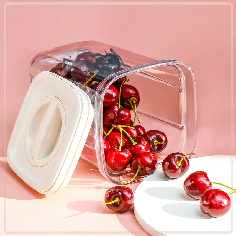 Food Storage Containers Kitchen Storage Organization Box Transparent Jars for PET Food Box Lid
