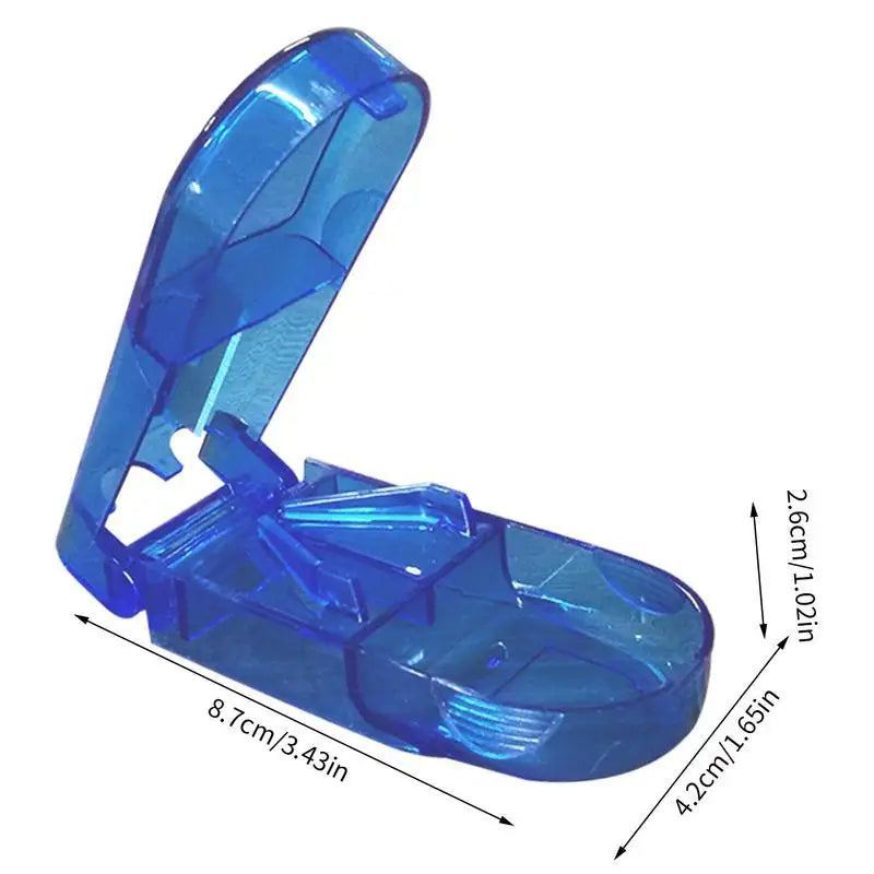Pill Cutter Clear Pill Cutter And Splitter With Dispenser Clear Vitamin And Medicine Crusher For Adults And Children Portable