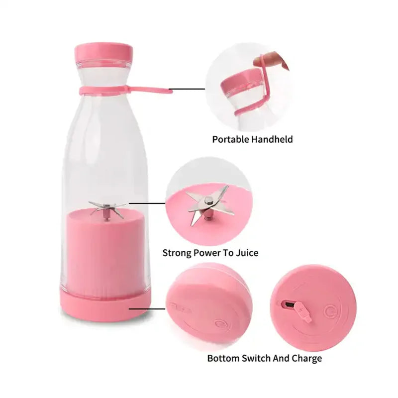 380ml personal fresh fruit blenders cup rechargeable mini juice bottles usb juicers smoothie portable blender
