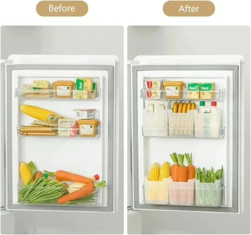 Fridge Door Storage Box Food Fresh Refrigerator Organizer Bin Food Container Kitchen Fruit Spice Vegetable Box Shelf Basket