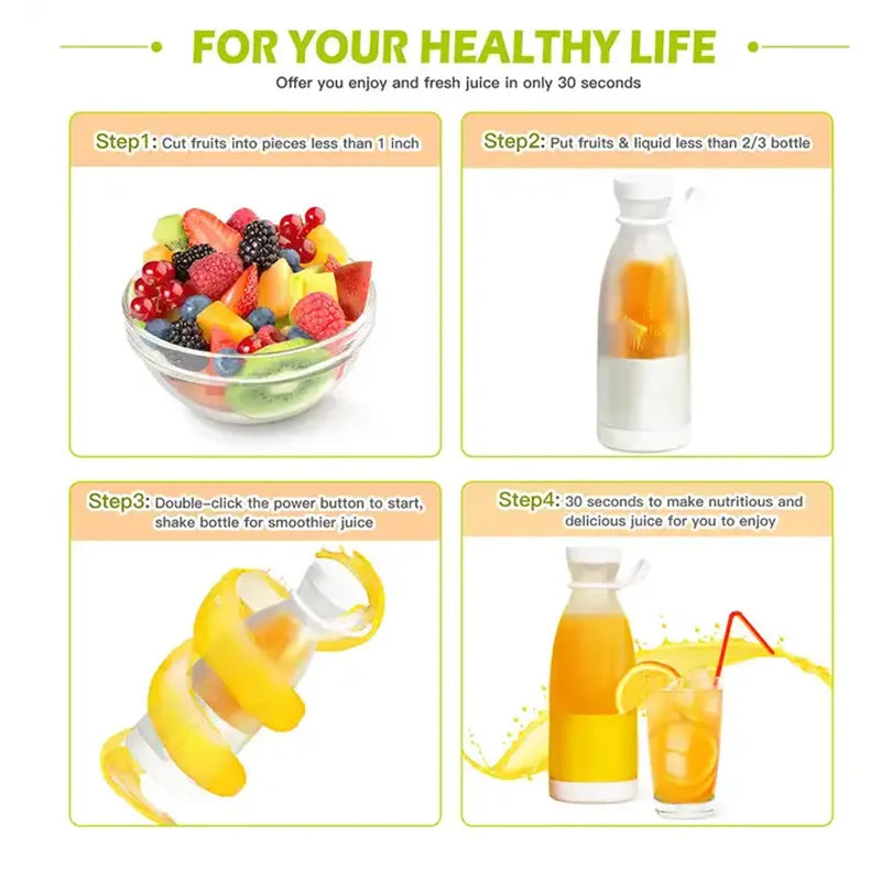 380ml personal fresh fruit blenders cup rechargeable mini juice bottles usb juicers smoothie portable blender