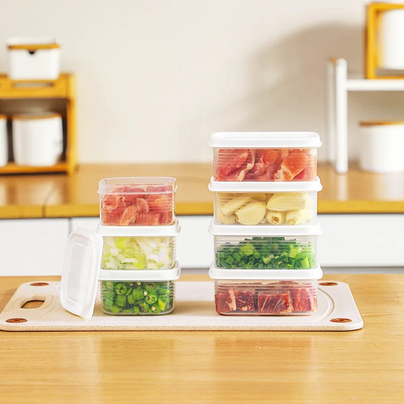 Mini Portable Food Storage Box Kitchen Refrigerator Meat Sealed Fresh Box Plastic Fridge Kitchen Organizer Lunch Containers