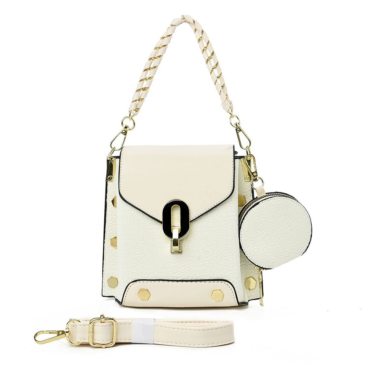 Small Crossbody Bag with 2 Straps & Matching Coin Purse