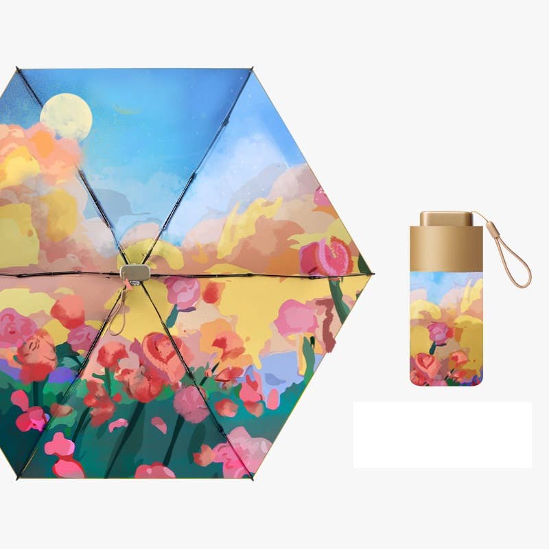 Superbia - Artist Prints Pocket Size Mini Folded UV Protected Umbrella