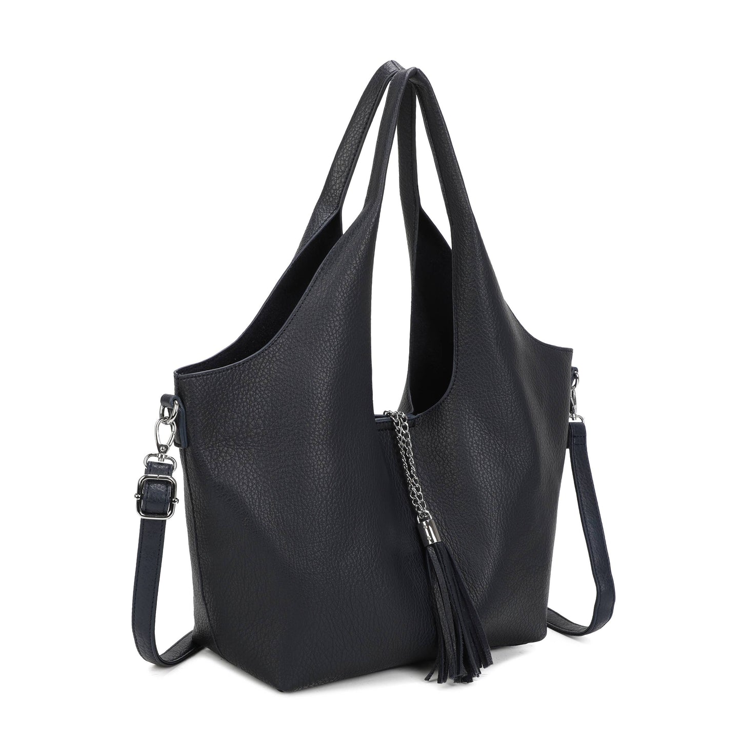 Slouchy Tote Bag with Matching Pouch & Detachable Shoulder Strap