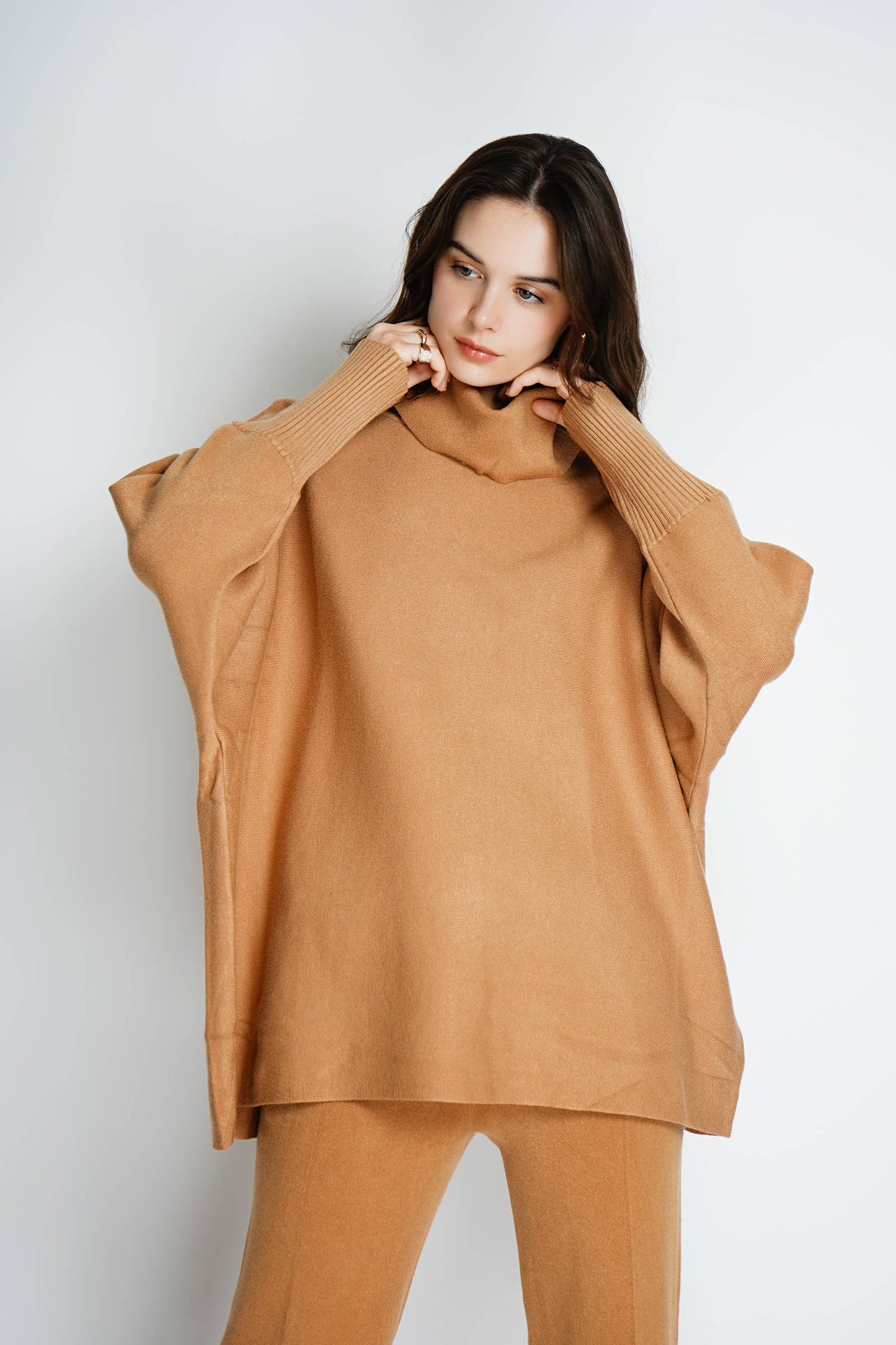 Oversized turtleneck sweater