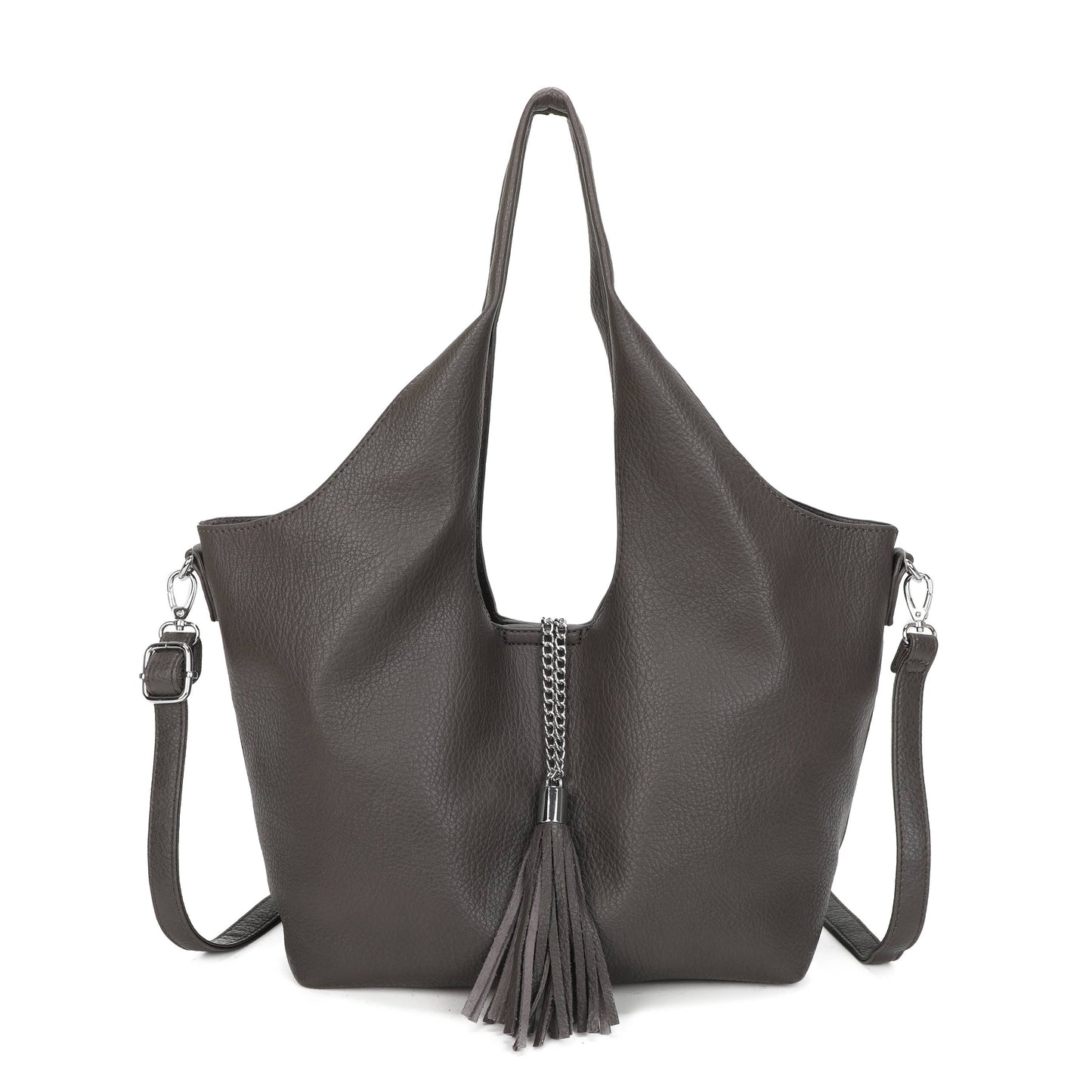 Slouchy Tote Bag with Matching Pouch & Detachable Shoulder Strap