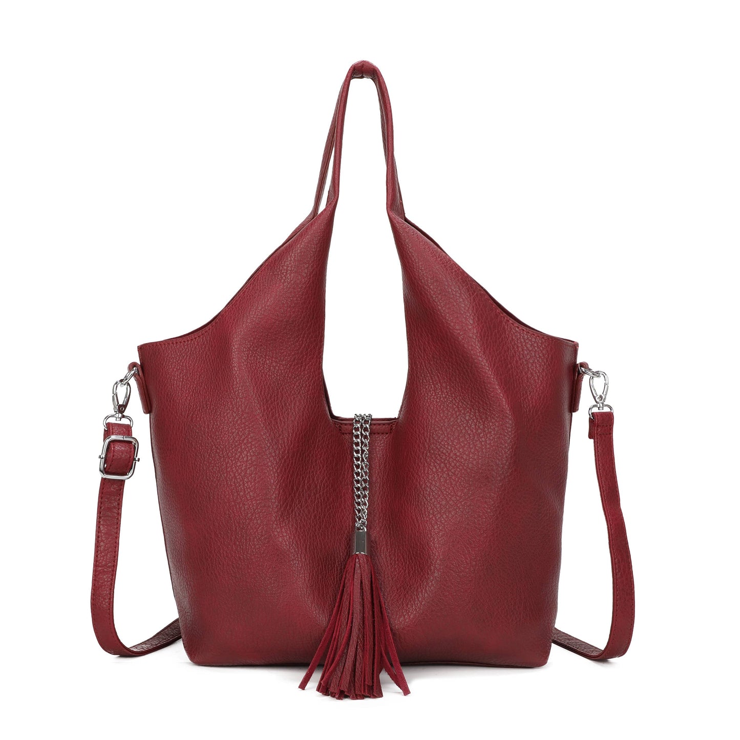 Slouchy Tote Bag with Matching Pouch & Detachable Shoulder Strap