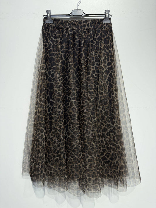 NOELINE - Printed tulle skirt 2401-19