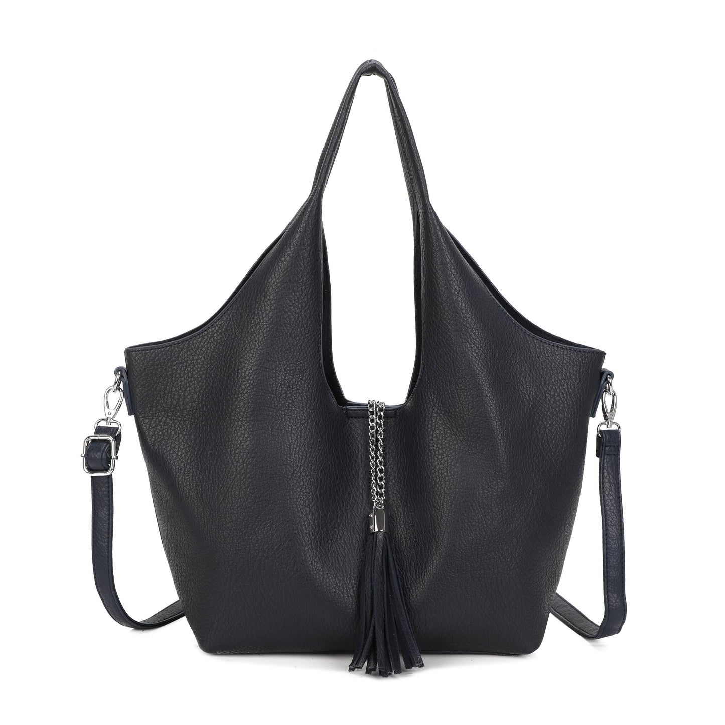 Slouchy Tote Bag with Matching Pouch & Detachable Shoulder Strap
