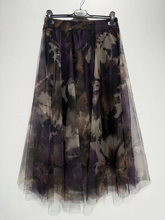 NOELINE - Printed tulle skirt 2401-10