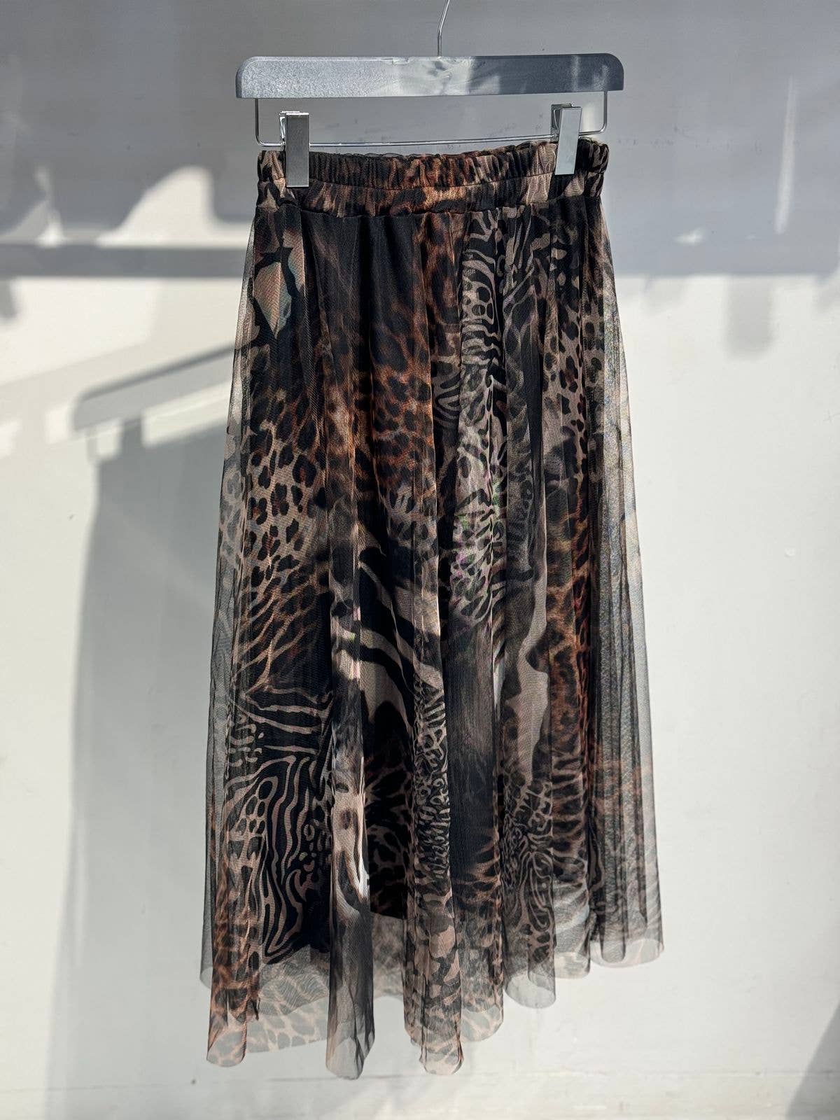 Leopard Print Tulle Skirt