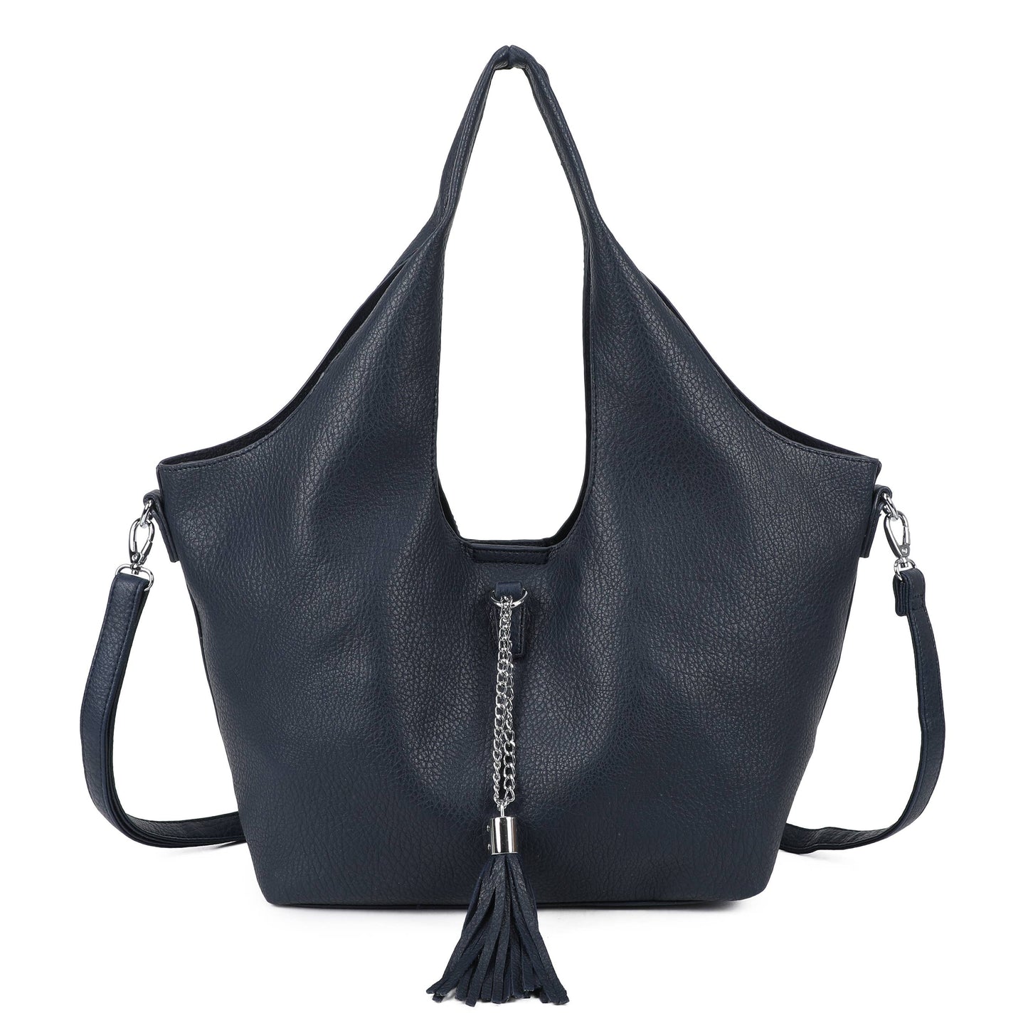 Slouchy Tote Bag with Matching Pouch & Detachable Shoulder Strap