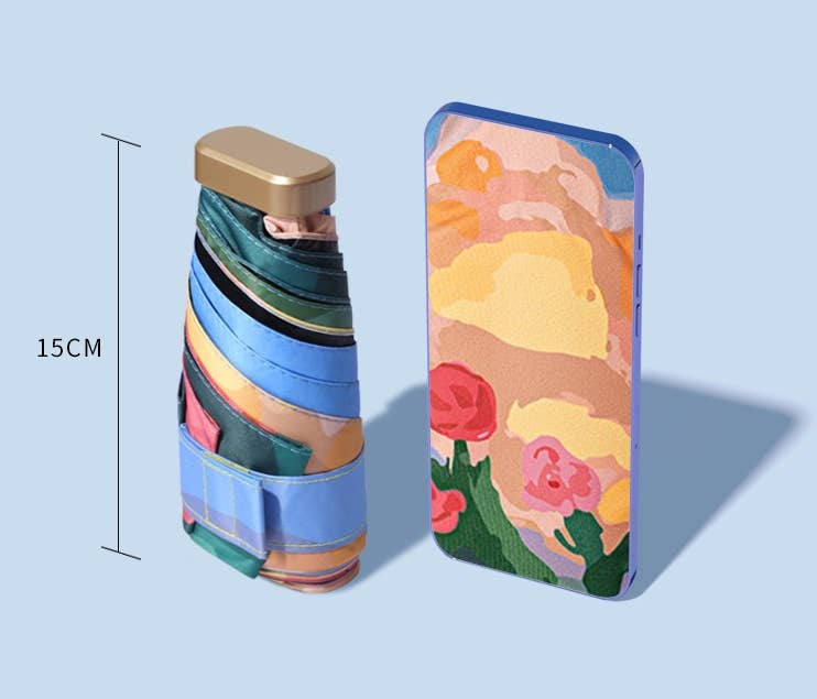 Superbia - Artist Prints Pocket Size Mini Folded UV Protected Umbrella