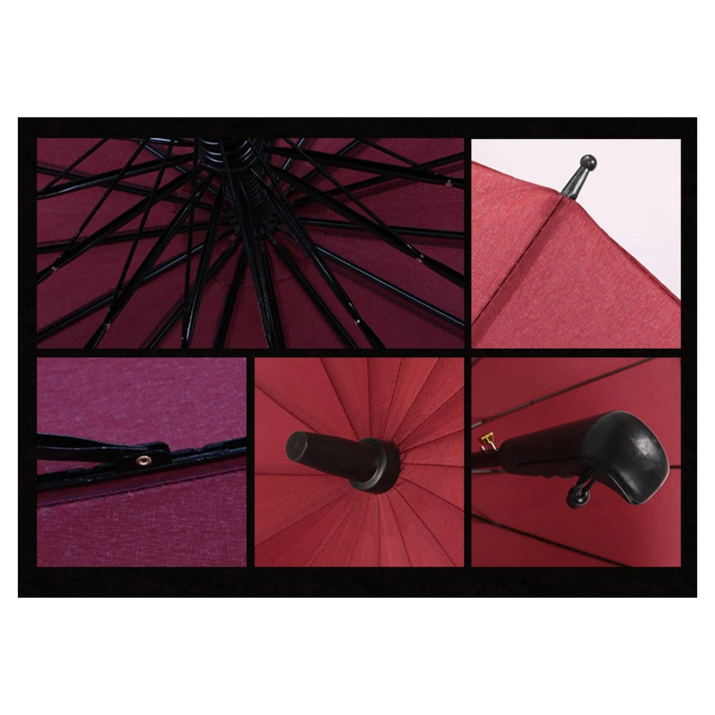 Superbia - Plain 16 Ribs Long Stick Umbrella
