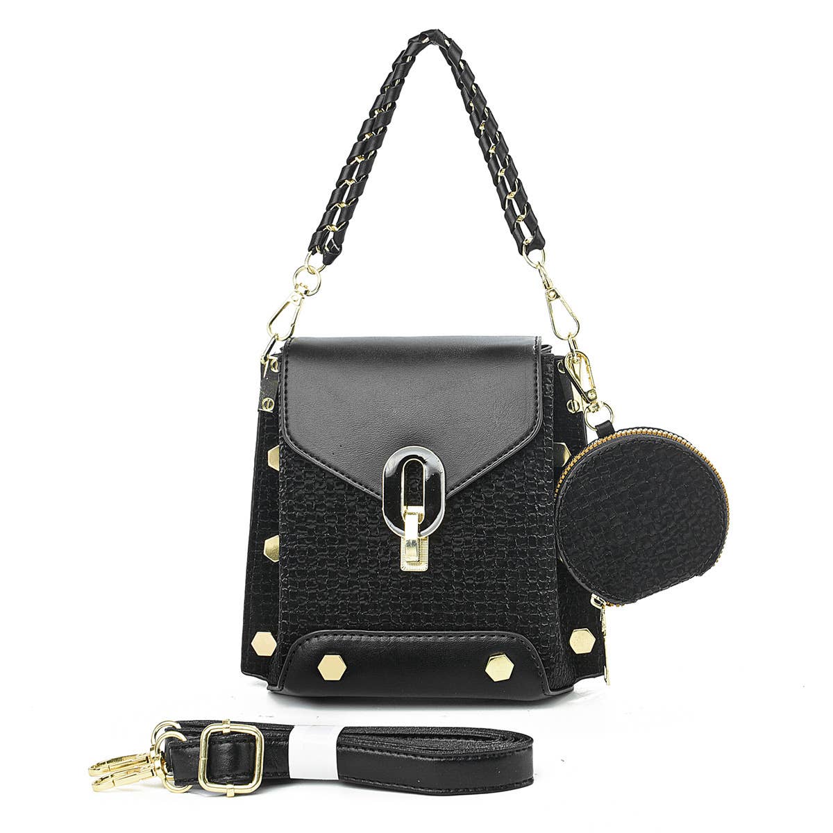 Small Crossbody Bag with 2 Straps & Matching Coin Purse