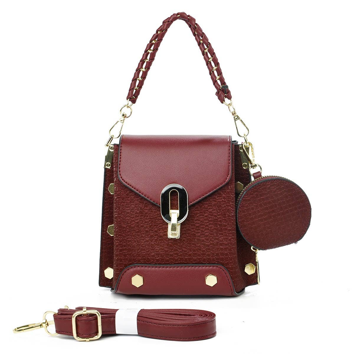 Small Crossbody Bag with 2 Straps & Matching Coin Purse
