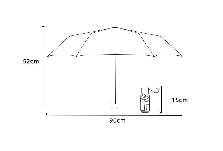 Superbia - Mini Pocket Size  UV Protected Umbrella with Free Case
