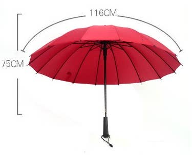 Superbia - Plain 16 Ribs Long Stick Umbrella